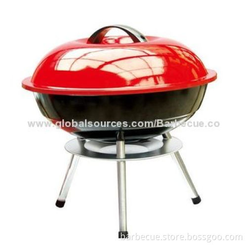 Apple-shaped Portable BBQ Grill, Made of Carbon Steel, 40cm Height, 0.5mm Baking Tray Thickness